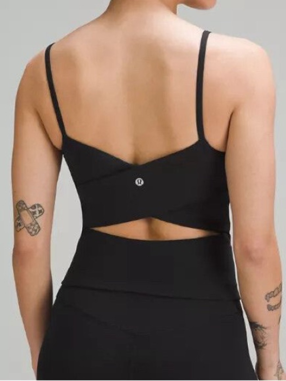 Lululemon Black Cross-Back Nulu Yoga Tank Top